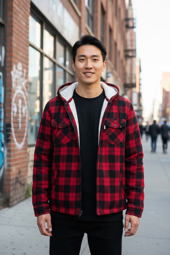 Herren holzfällerjacke mit - herren,