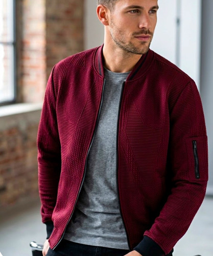 Herren bomberjacke bordeauxrot - herren,