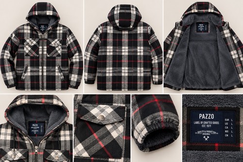 Pazzo herren parka winterjacke - herren,