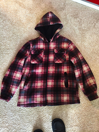 Herren jacke kariert kapuze - kariert,