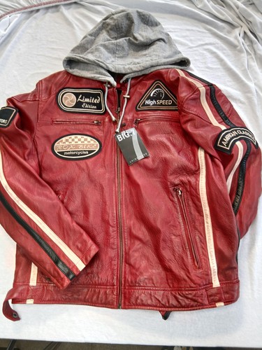 Lederjacke herren biker - lederjacke, mit