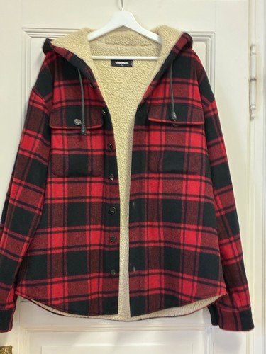 Herren winterjacke rot schwarz - rot,